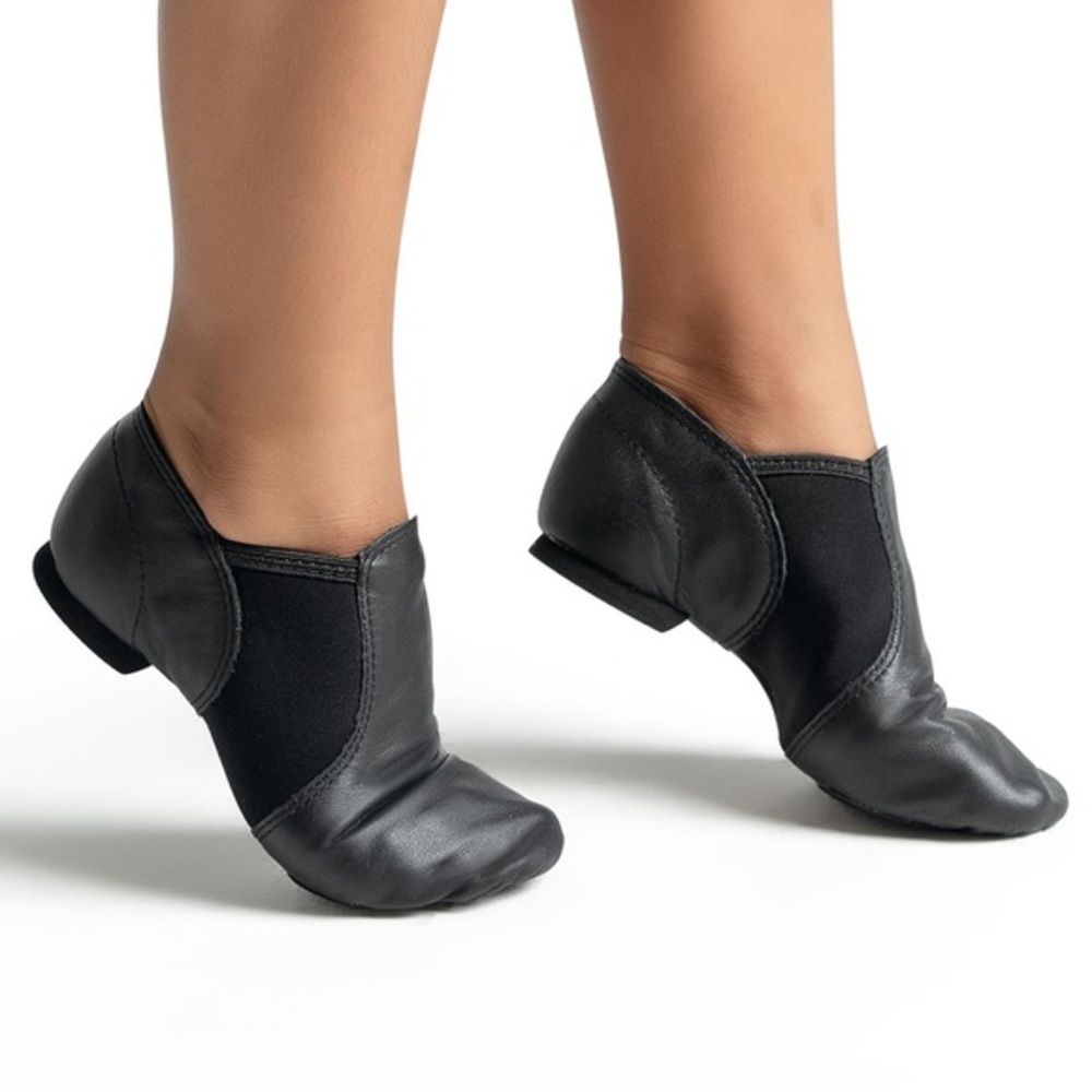 CAPEZIO E-Series Slip-on Jazz Shoe in Black EJ2